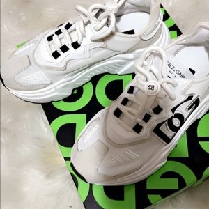 Like new dolce & gabbana sneakers that I wore wore one time , bag and box avail
